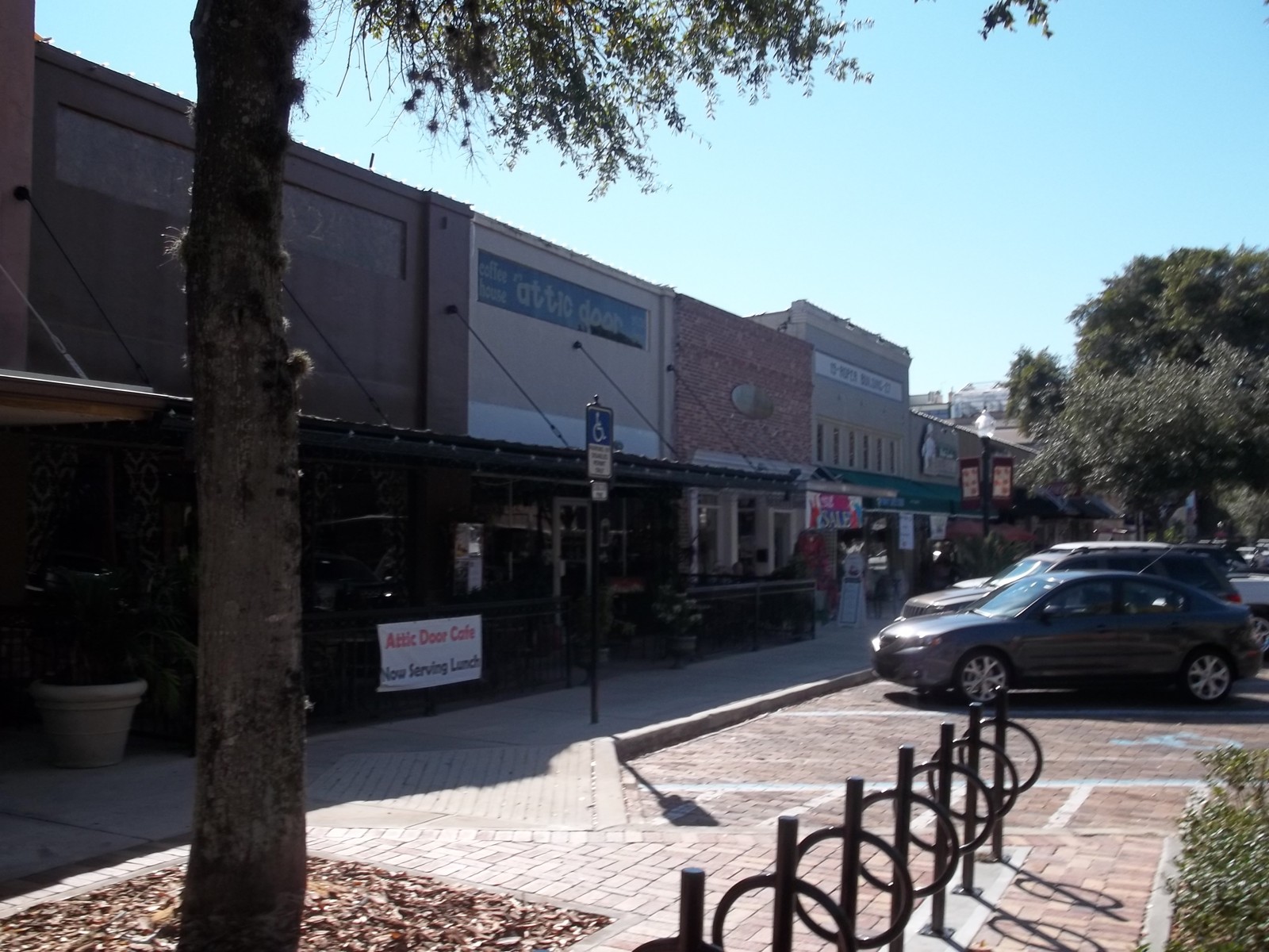 A documentary photograph of the historic downtown Winter Garden streetscape.